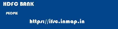 HDFC BANK  PEOPLE     ifsc code